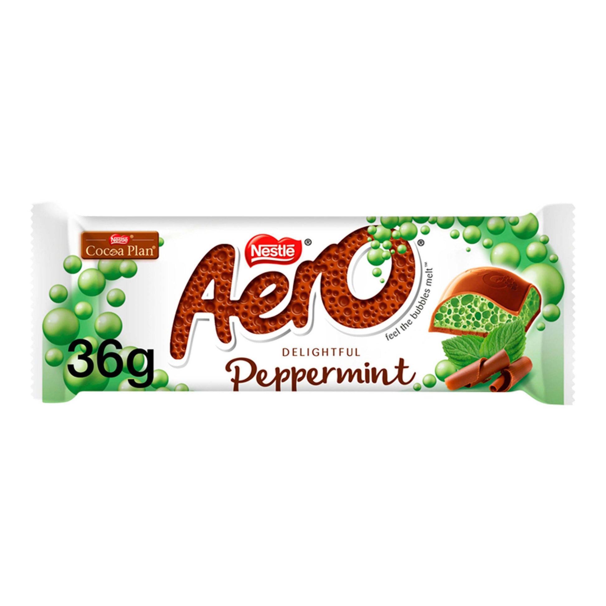 Aero Peppermint Milk Chocolate Bar - 36g - British Classic Snacks