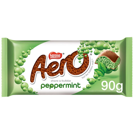 Aero Peppermint Mint Chocolate Sharing Bar - 90g - British Snacks