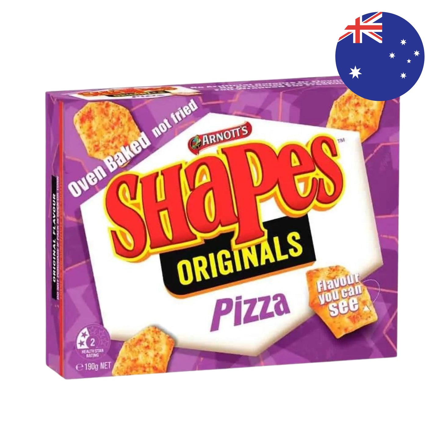 Arnotts Shapes - Pizza - Original Flavour (190g) - Australian Snacks