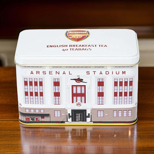 Arsenal Highbury Classic Tea Caddy Tin - 40 Teabags - London Souvenirs