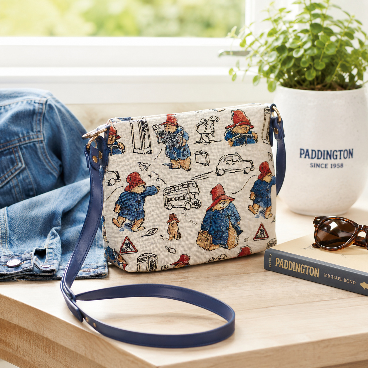Paddington Bear Tapestry Crossbody Bag – Licensed Vintage Style Shoulder Bag