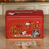 Berry Red Vintage Victorian Classic Tea Tin - 40 Teabags - London Souvenirs