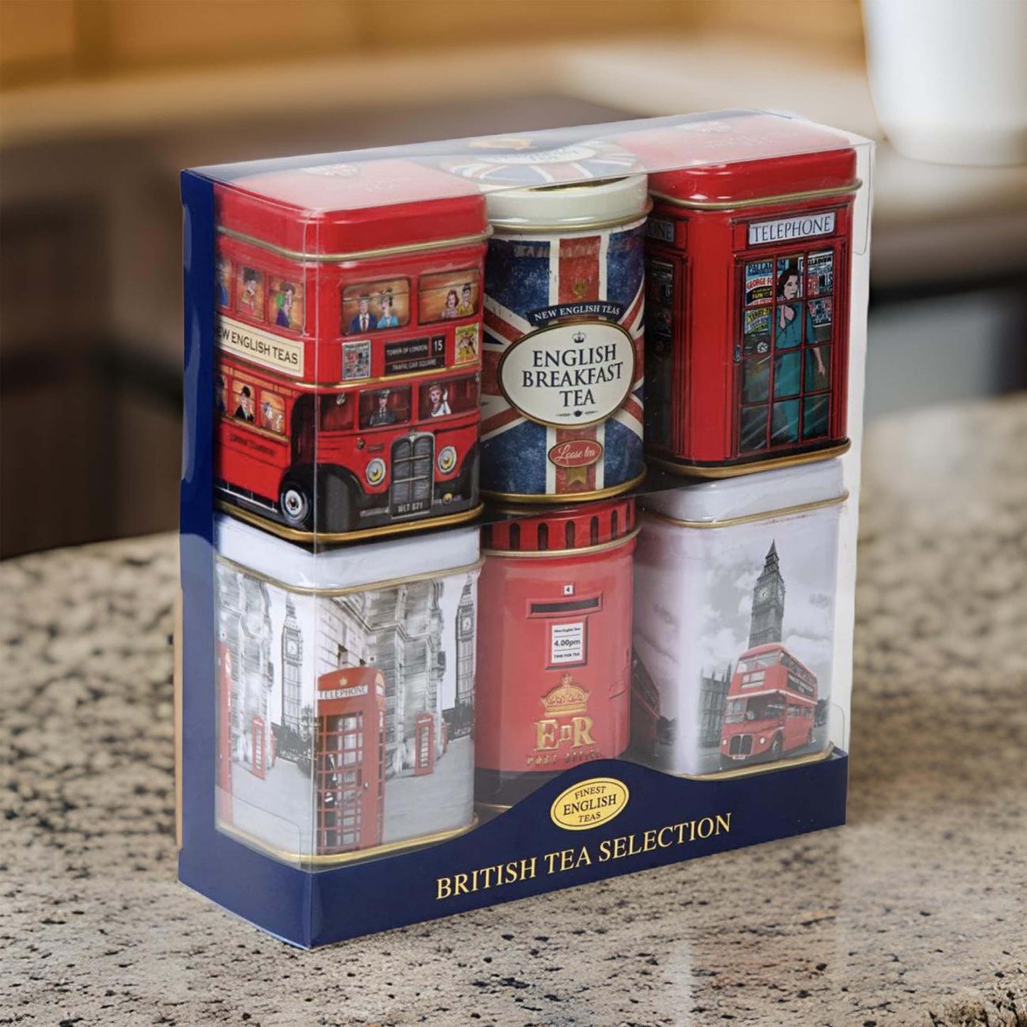 Best of British Mini Tea Tin 6 Mini Tins Gift Set - 135g - British Souvenirs