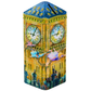 Decorative piggy bank with a Big Ben clock tower design on a white background