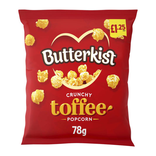 Butterkist Crunchy Toffee Popcorn 78g - (£1.25 Bag) - BRITISH SNACKS