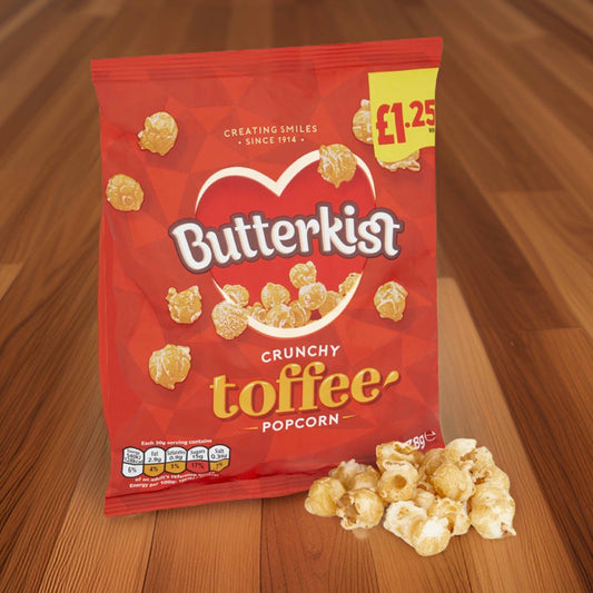 Butterkist Crunchy Toffee Popcorn 78g - (£1.25 Bag) - Toffee Popcorns