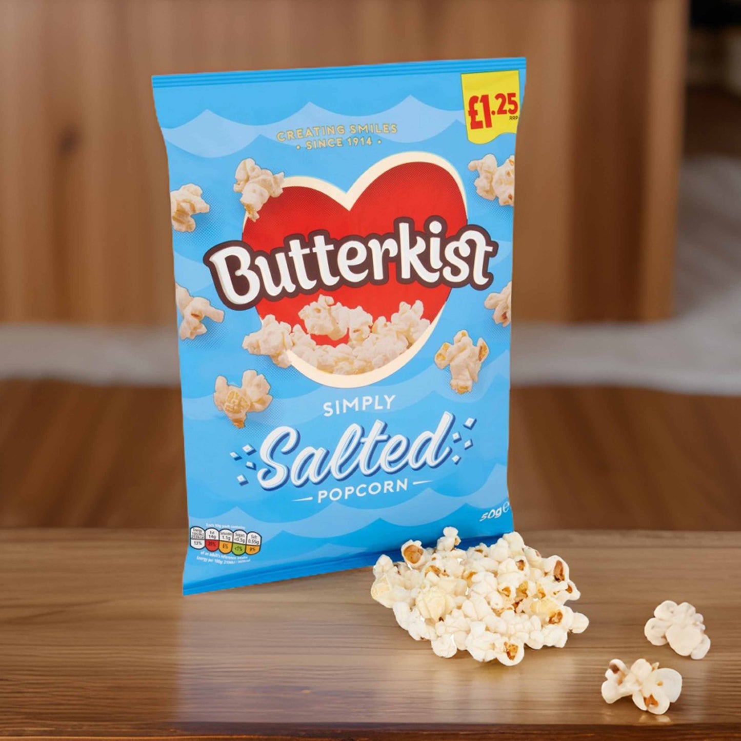 Butterkist Salted Popcorn 50g - (£1.25 Bag) - Classic British Popcorn