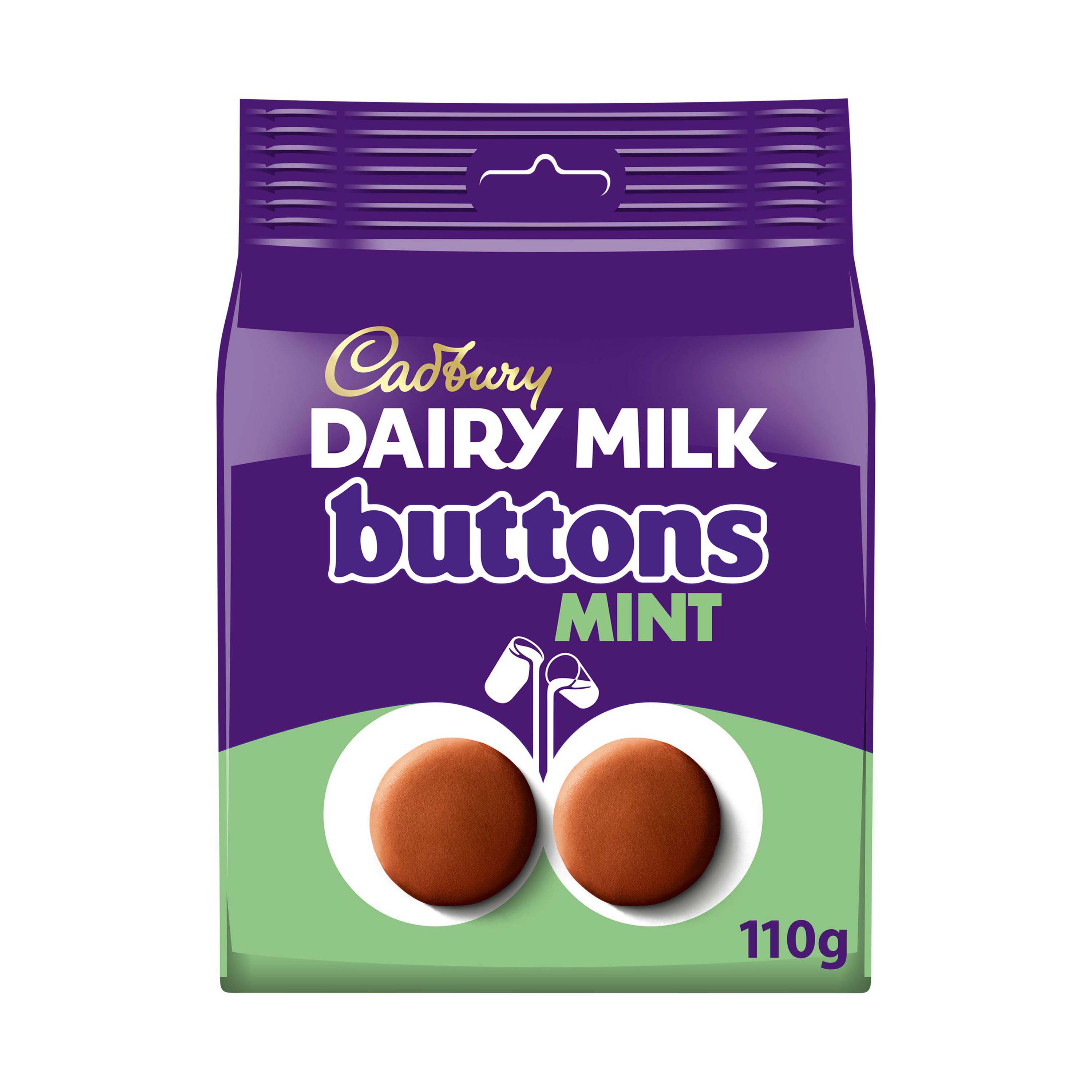 Cadbury Dairy Milk Buttons Mint Chocolate Bag 110g British Gift Shop