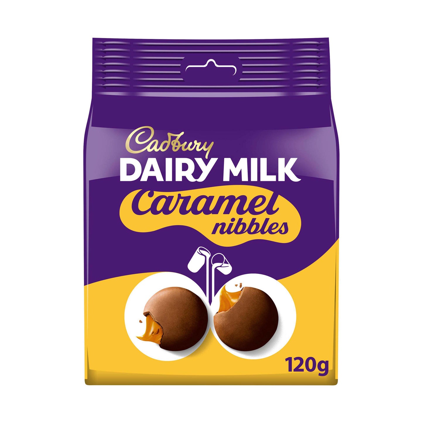Cadbury Dairy Milk Caramel Nibbles Chocolate Bag - 120g - BRITISH SNACKS