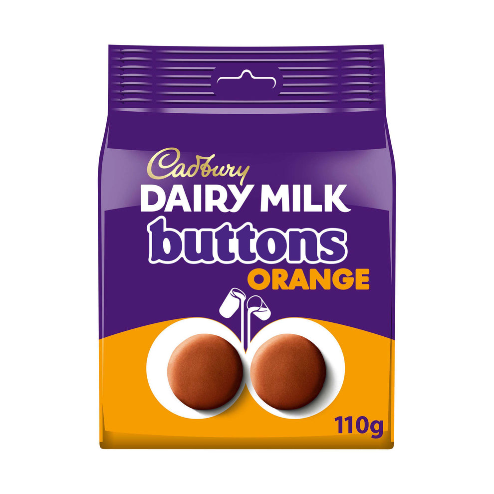 Cadbury Dairy Milk Orange Giant Buttons Chocolate Bag 110g British