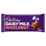 Cadbury Dairy Milk Whole Nut Chocolate Bar - 180g - British Snacks