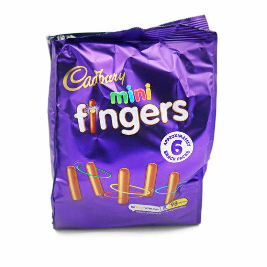 Cadbury Mini Fingers Biscuits Bag 6 Pack - 115.8g - British Snacks