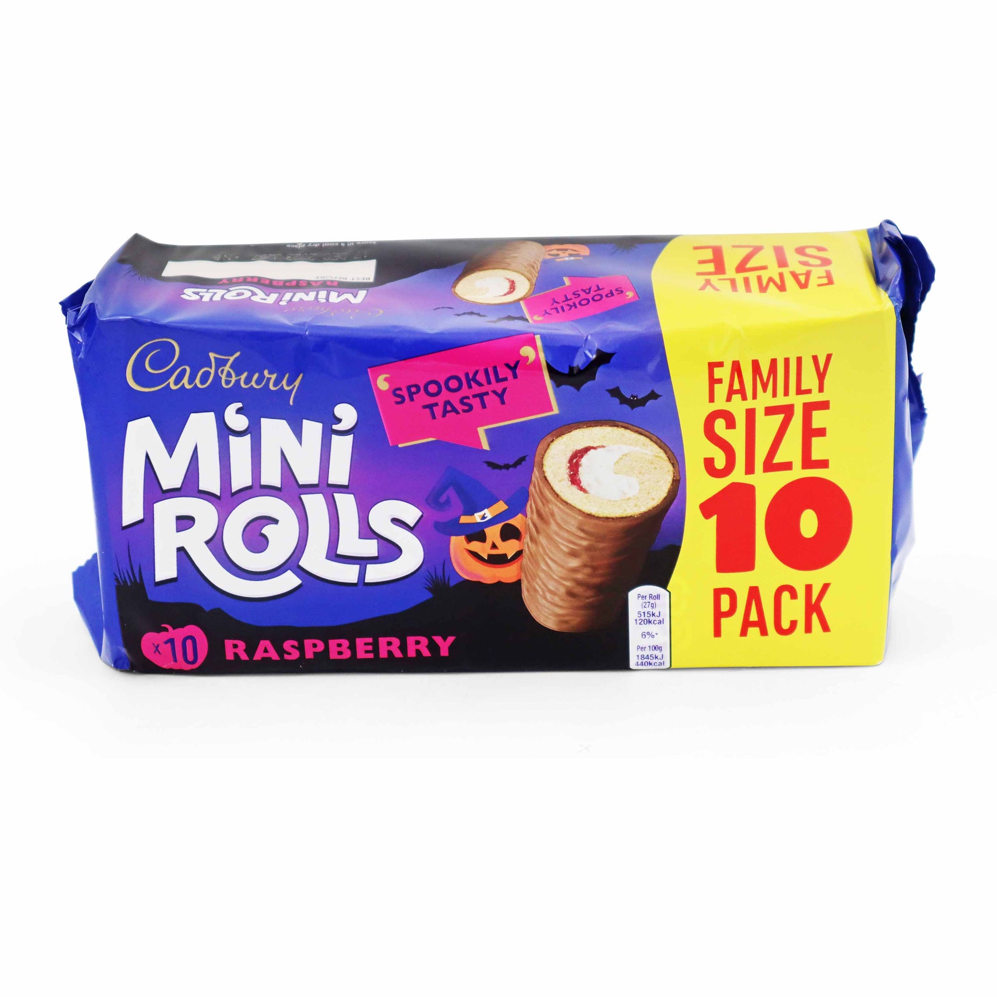 Cadbury Raspberry Mini Rolls Cakes - 10 Pack - British Snacks