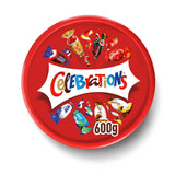 Celebrations Milk Chocolate & Biscuit Bars Sharing Tub 600g - Gift Message - British Snacks