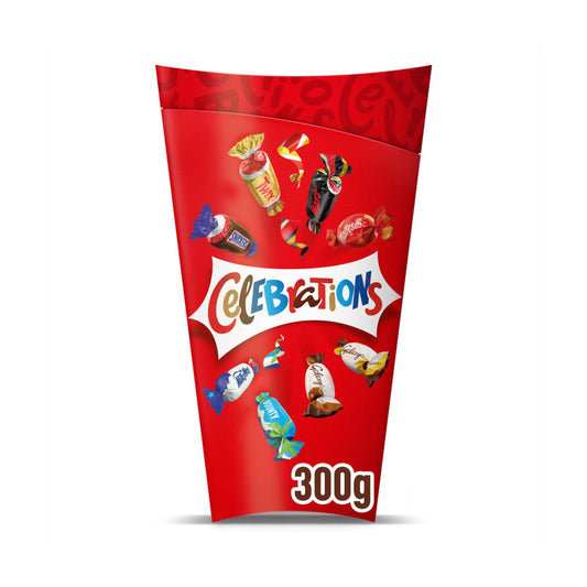 Celebrations Milk Chocolate Selection Box of Mini Chocolate & Biscuit Bars - 300g - British Snacks