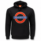 London Underground Distressed Roundel Unisex Hoodie – Black