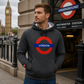 London Underground Charcoal London Roundel Unisex Hoodie – Official Licensed Pullover