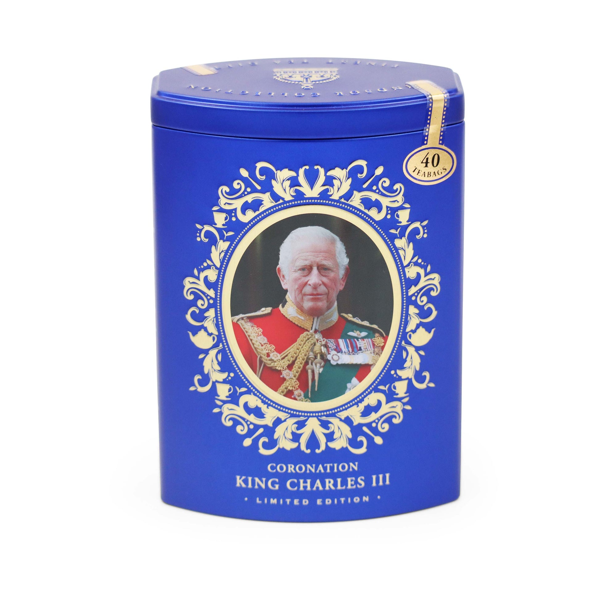 Coronation King Charles III Tea Caddy - 40 Teabags - Limited Edition Gifts