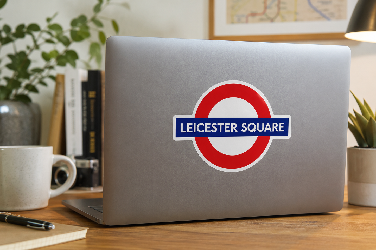 Leicester Square London Underground Roundel Waterproof Vinyl Sticker