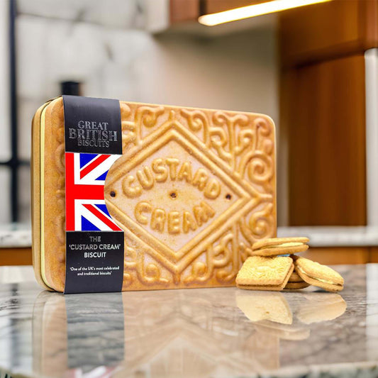 Giant Custard Cream Biscuits Gift Set - Novelty Biscuit Tin 450g