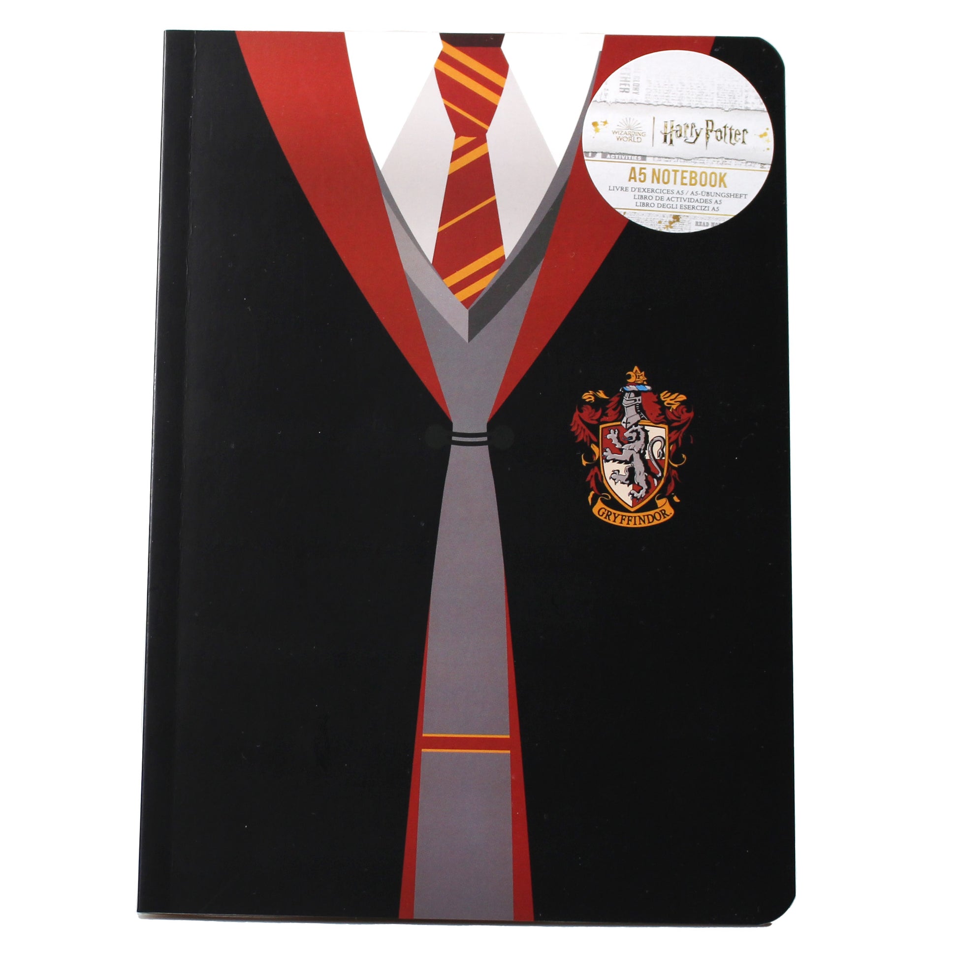 Gryffindor Uniform A5 Notebook Soft - Harry Potter Gifts & Merchandise
