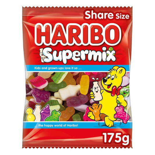 Haribo Supermix Sweets Share Bag - 175g - Briitish Snacks