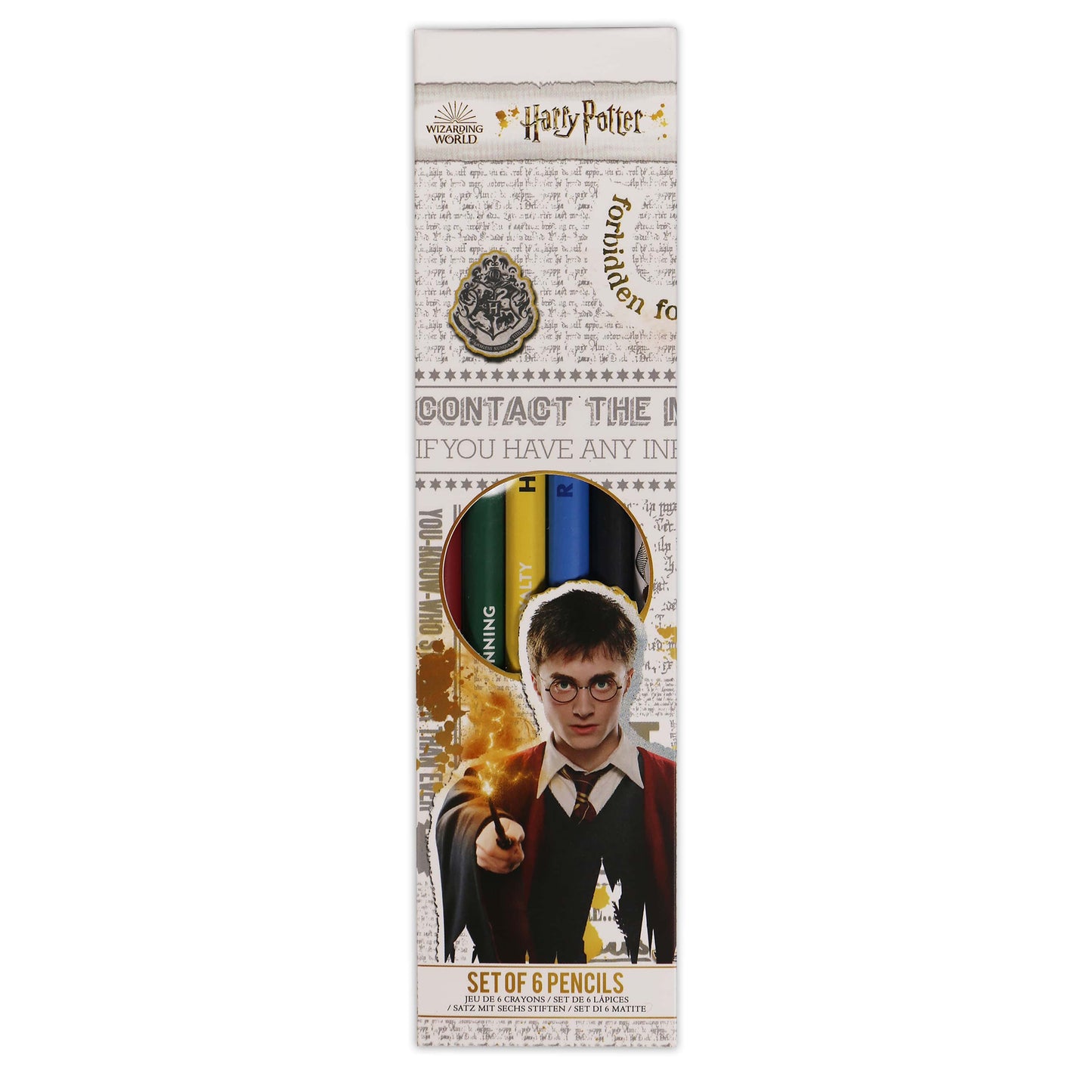 Harry Potter House Pride Set of 6 Pencils - Harry Potter Gifts