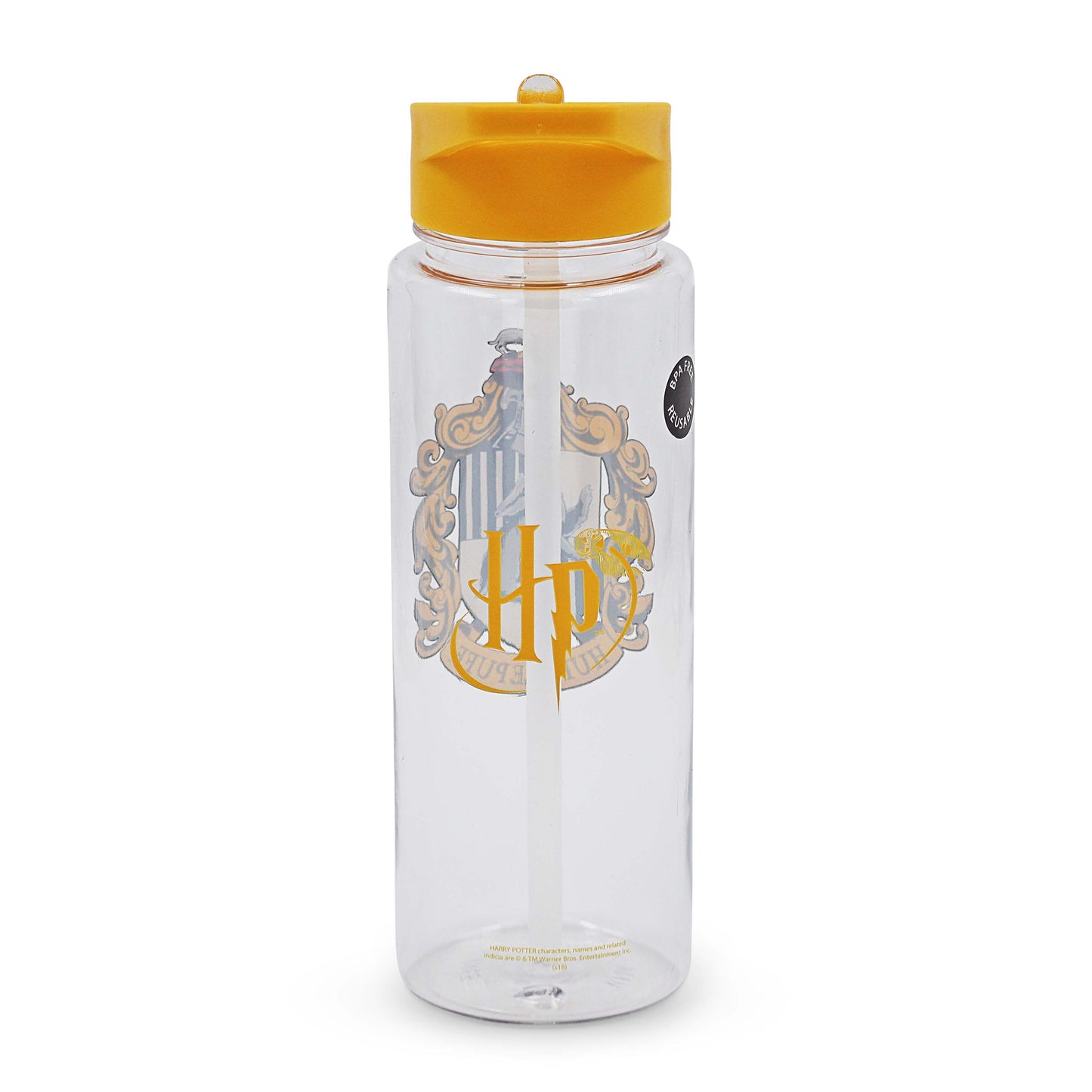 Harry Potter Water Bottle - Hufflepuff Crest - Official Merchandise