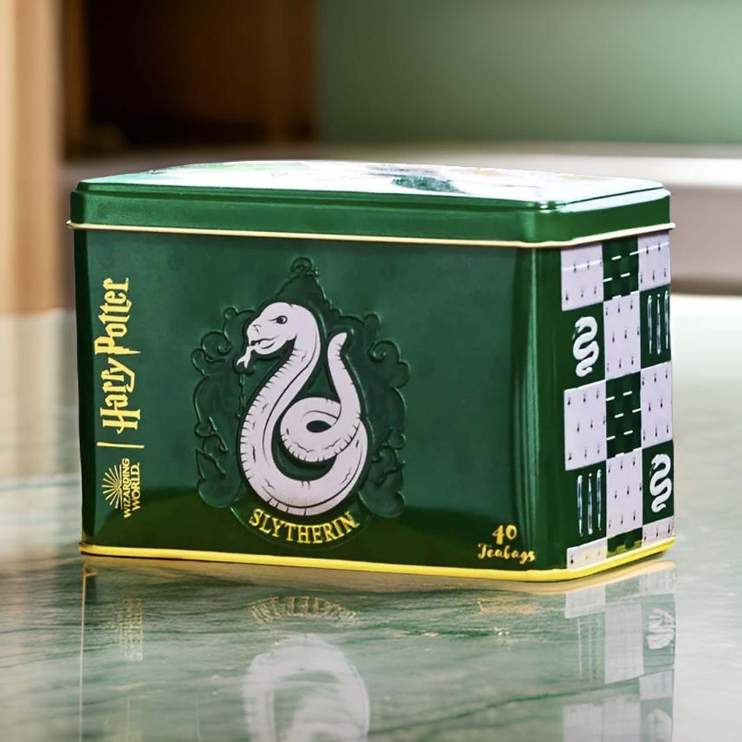 Harry Potter™ Slytherin Tea Caddy Tin - 40 Teabags - London Souvenirs