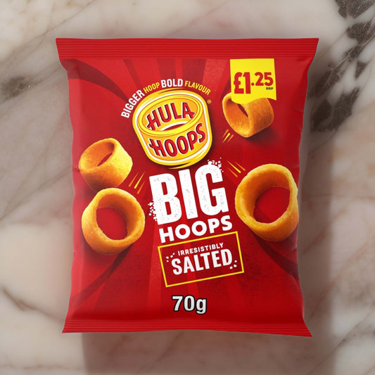 Hula Hoops Big Hoops Original 70g – (£1.25 Bag) - Classic British Crisps