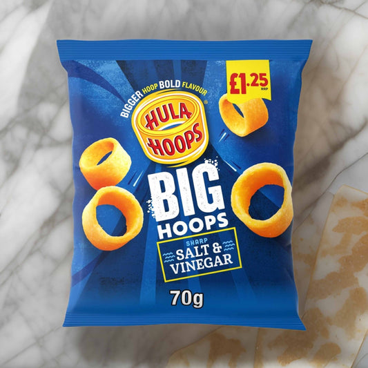 Hula Hoops Big Hoops Salt & Vinegar 70g – (£1.25 Bag) - London Snacks