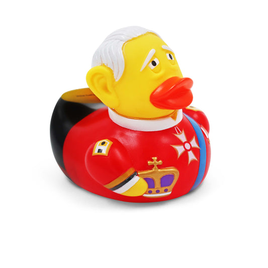 King Charles III Red Uniform Rubber Duck - King Charles Rubber Duck Royal Gift