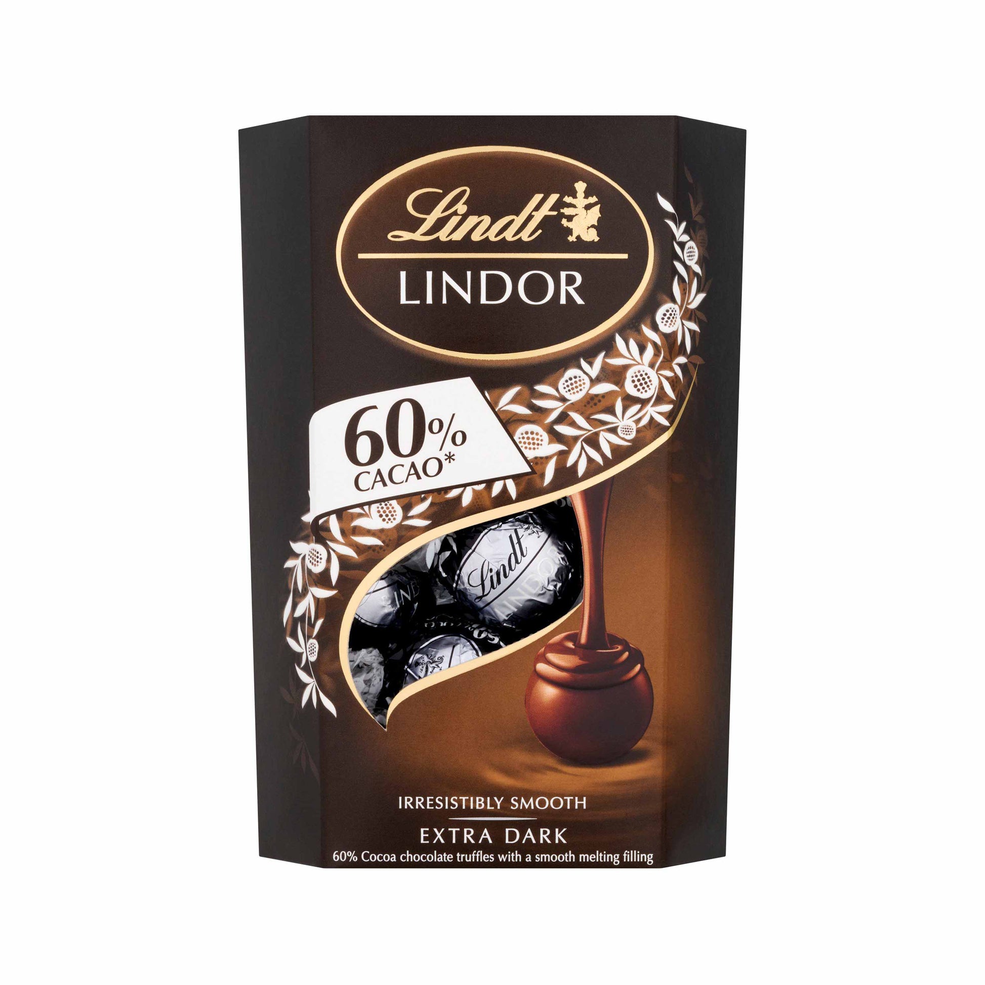Lindt Lindor Extra Dark Chocolate Truffles Box - 200g - Gift Messages