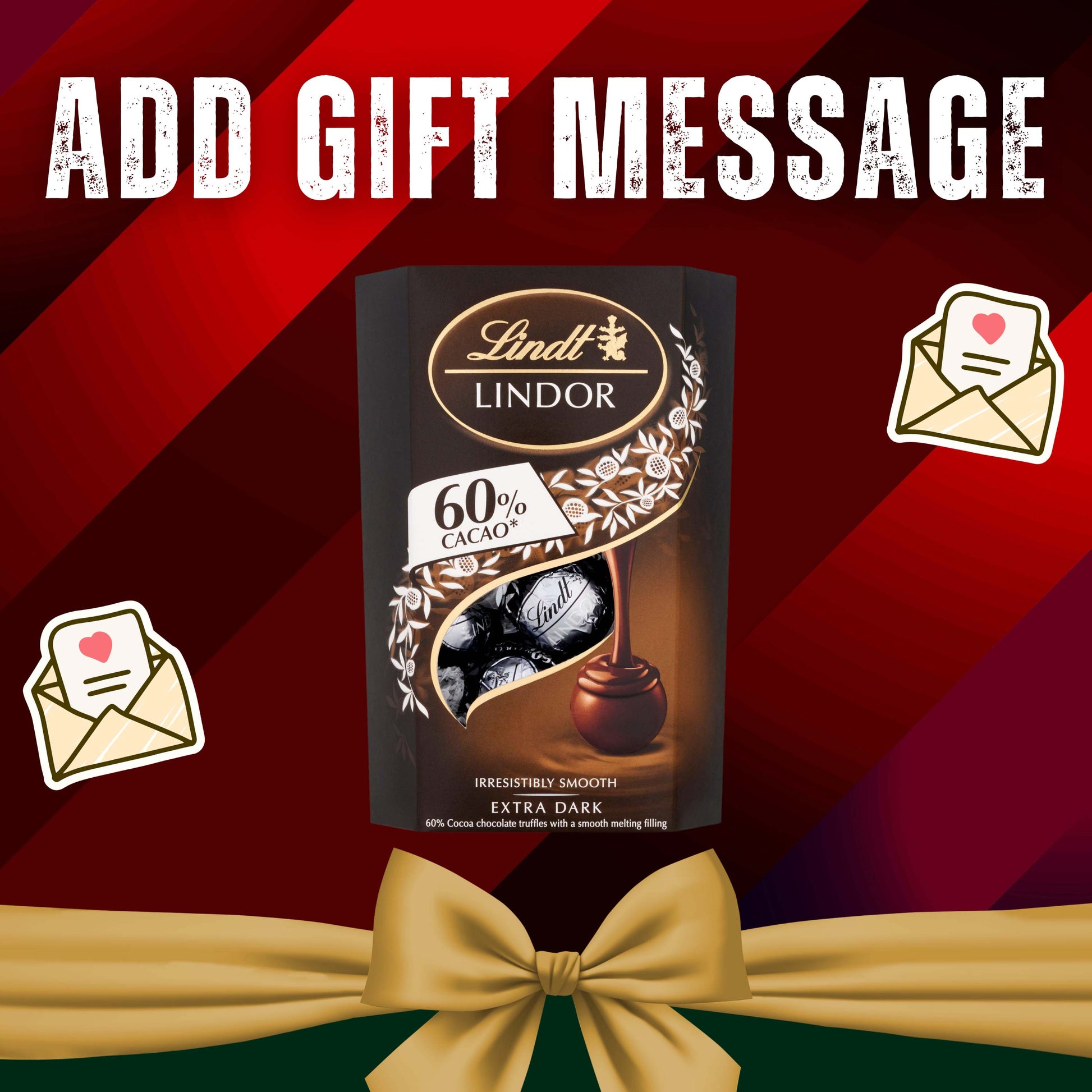 Lindt Lindor Extra Dark Chocolate Truffles Box - 200g Gift