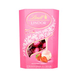 Lindt Lindor Strawberries & Cream Chocolate Truffles Box - 200g - Chocolate Gift