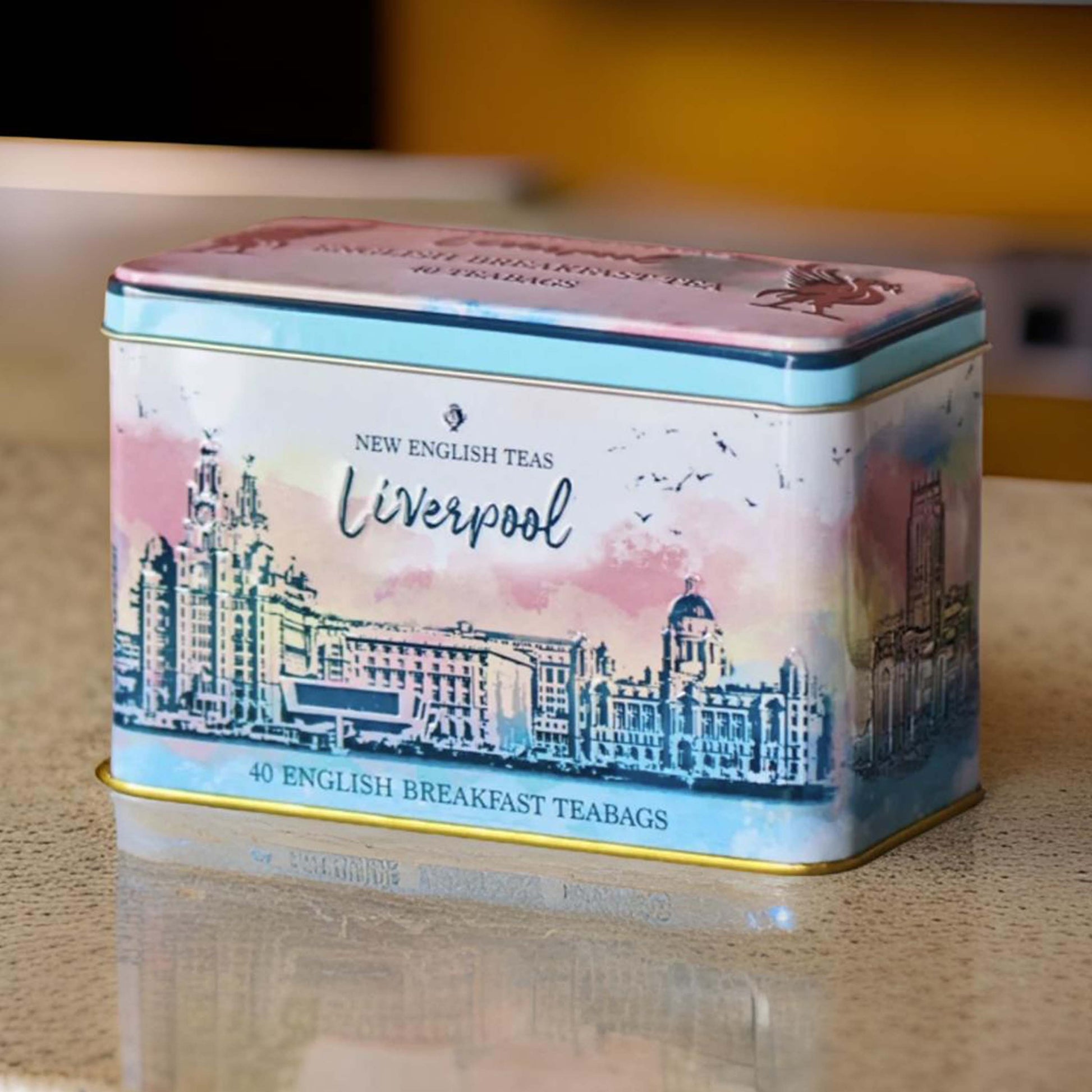 Liverpool Tea Caddy  Tin - 40 Teabags - Liverpool Souvenirs