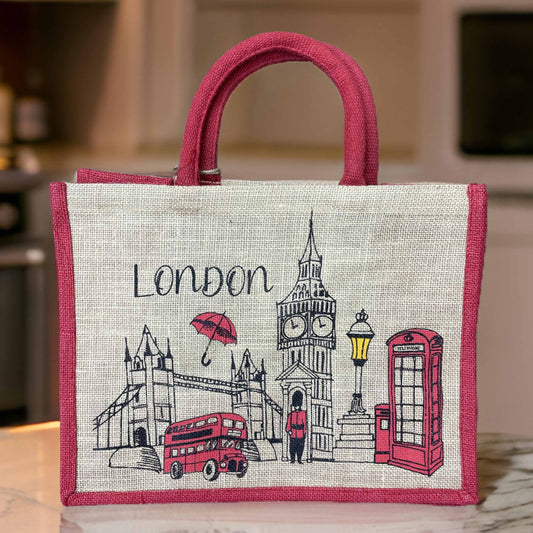 London Classic City Jute Bag - London Souvenirs