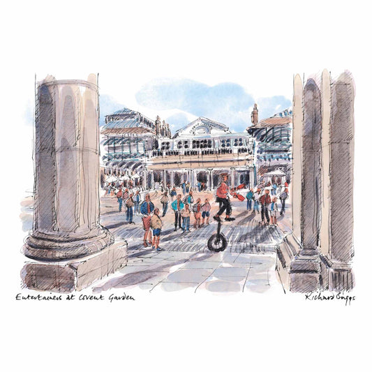 London Life Postcard A6 - Entertainers at Covent Garden