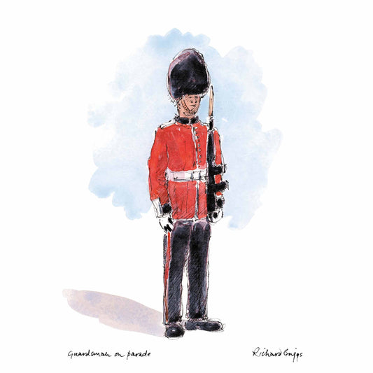 London Life Postcard A6 - Guardsman on Parade - London Souvenirs