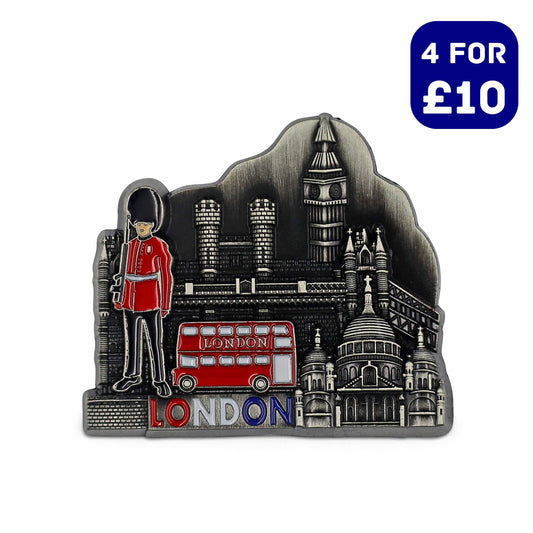 London Souvenir Metal Fridge Magnet - Design 1 - London Souvenirs Fridge Magnets