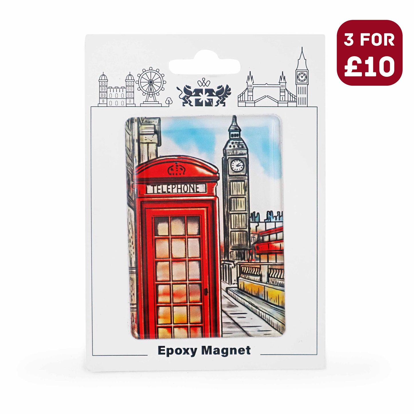 London Souvenir Epoxy Magnet - Design 10 - Fridge Magnets