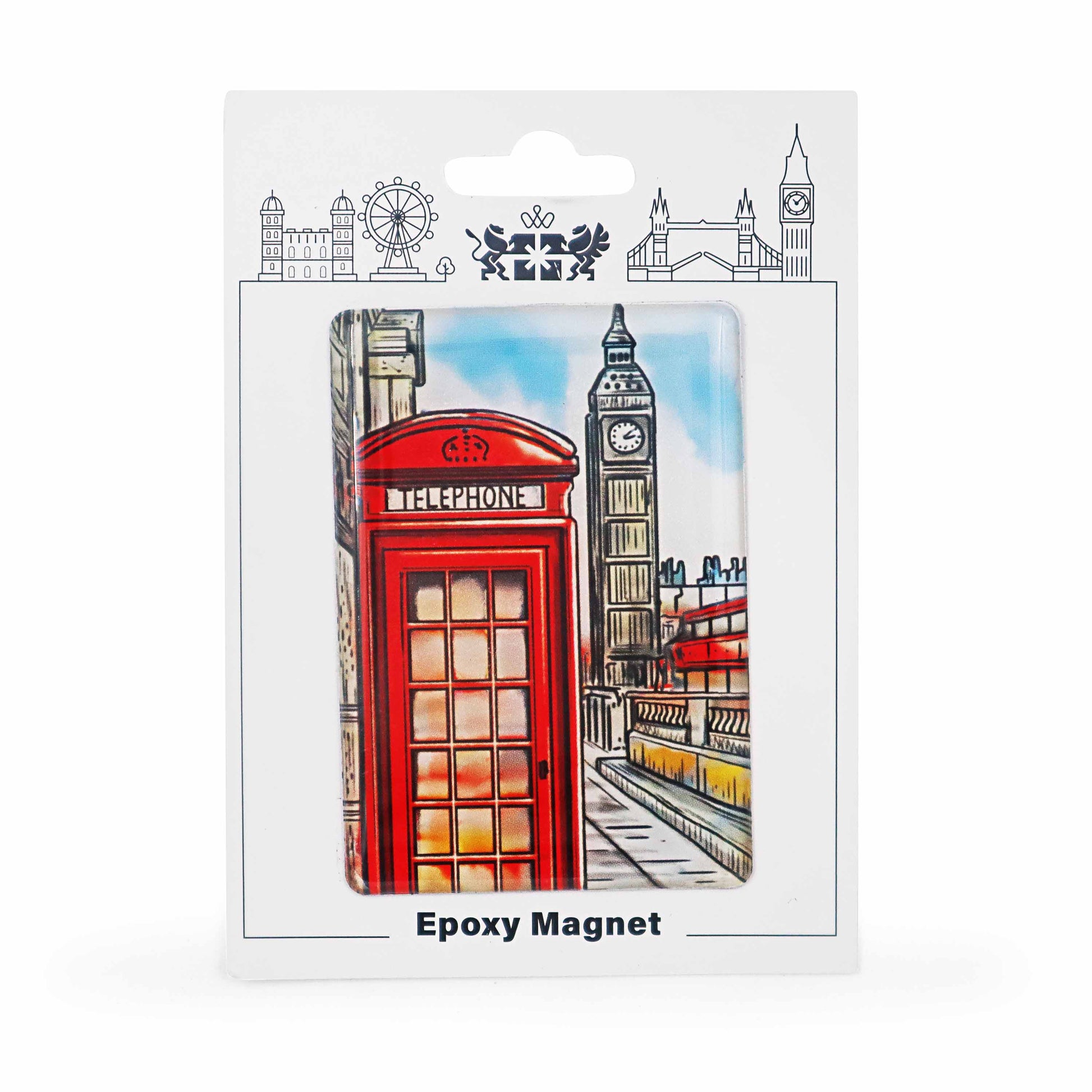 London Souvenir Epoxy Magnet - Design 10 - British Gifts
