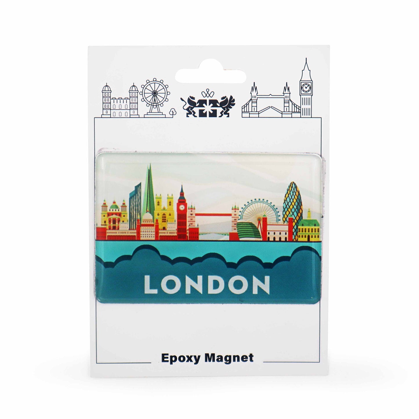 London Souvenir Epoxy Magnet - Design 13 - London Souvenirs