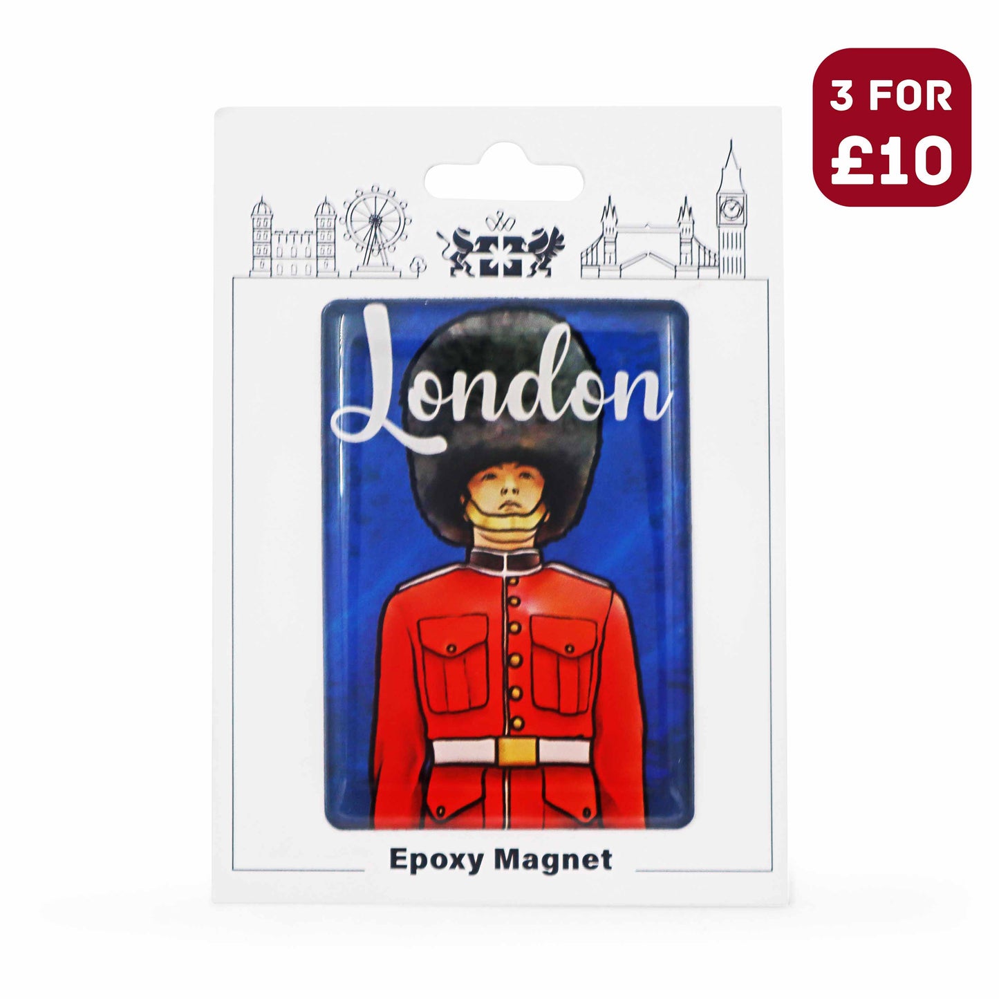 London Souvenir Epoxy Magnet - Design 15 - London Souvenirs