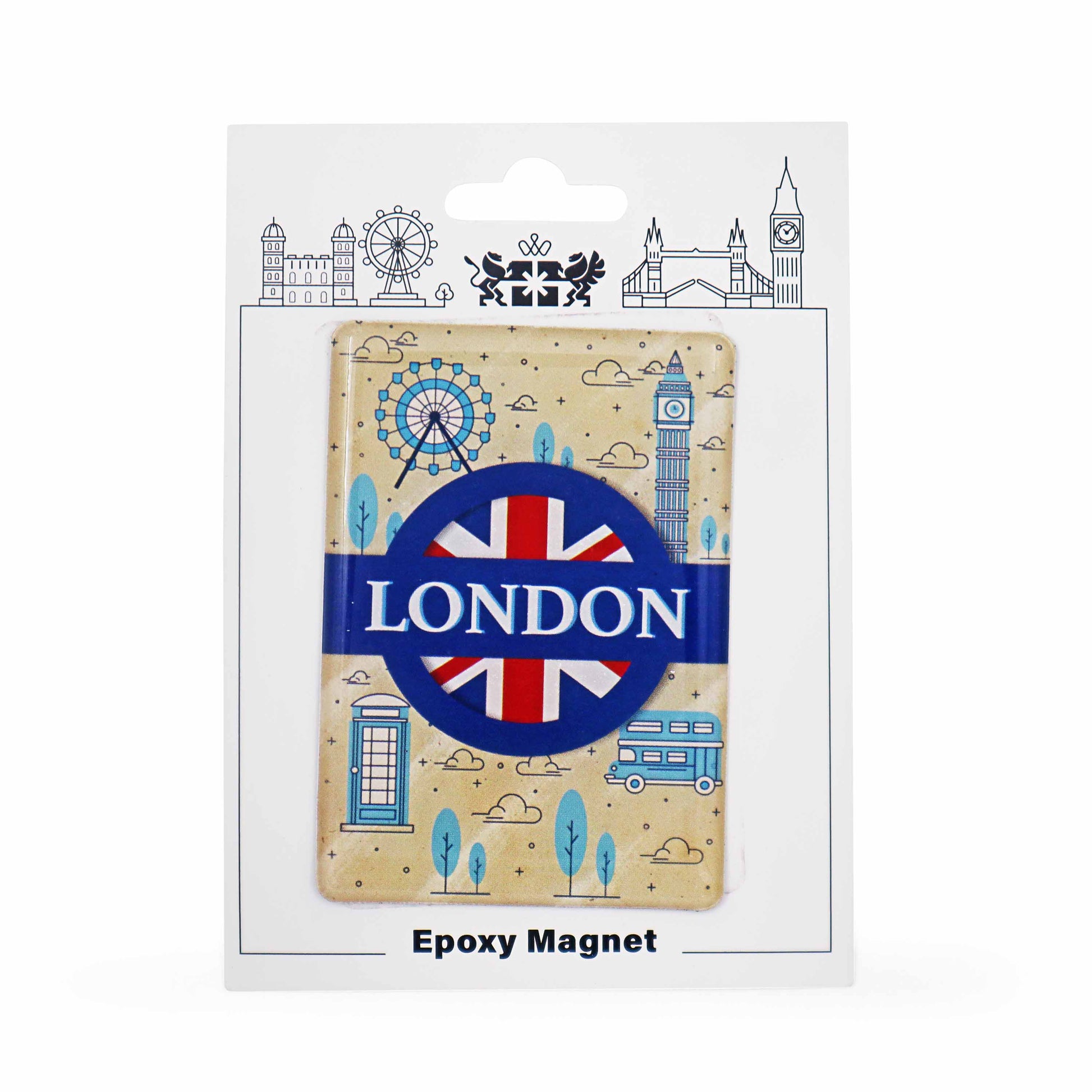 London Souvenir Epoxy Magnet - Design 19 - London Souvenirs