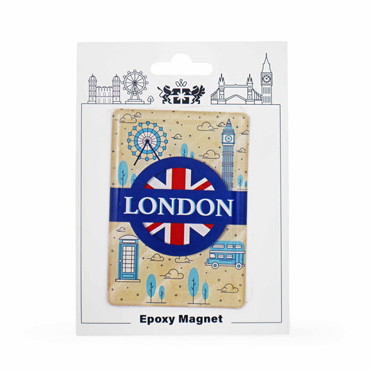 London Souvenir Epoxy Magnet - Design 19 - London Souvenirs