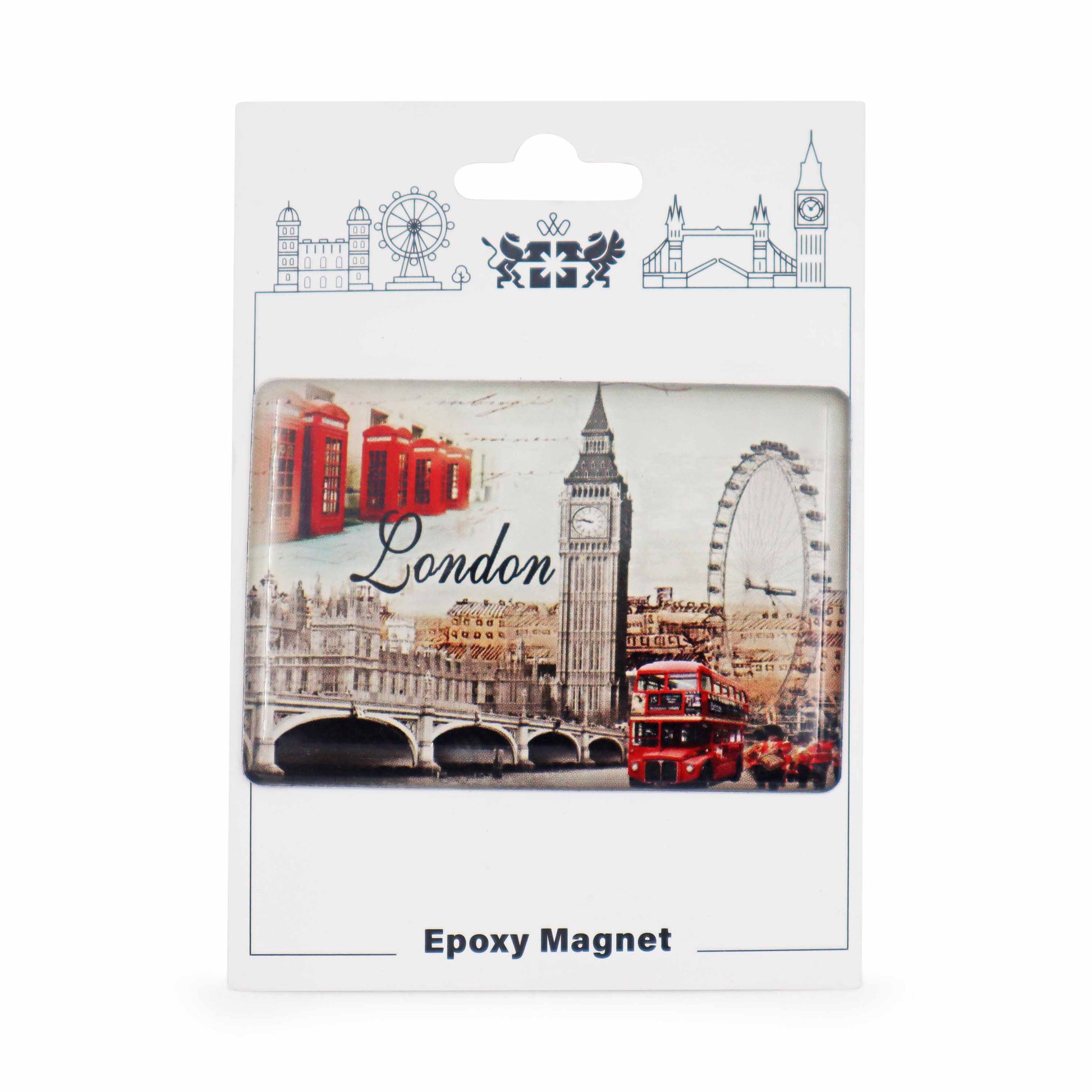 London Souvenir Epoxy Magnet - Design 1 - British gifts