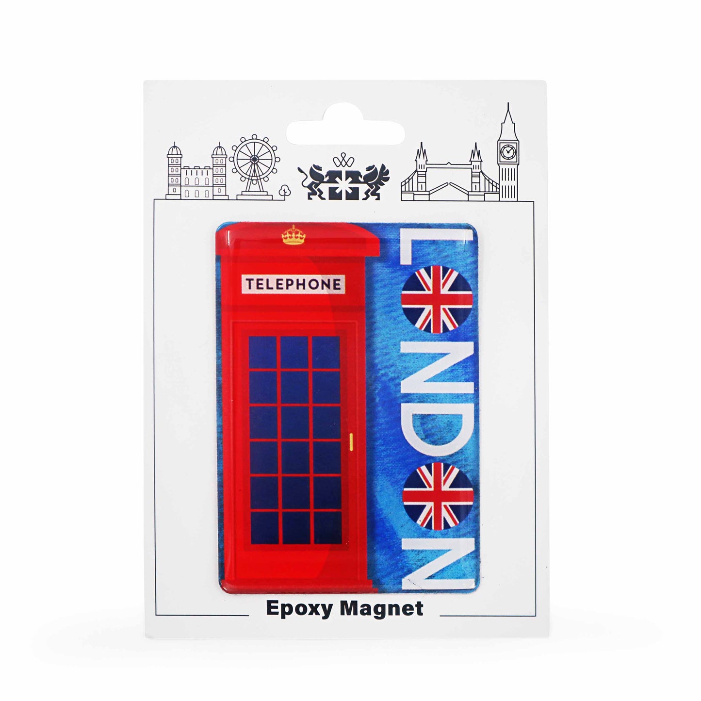 London Souvenir Epoxy Magnet - Design 21 - British Souvenirs