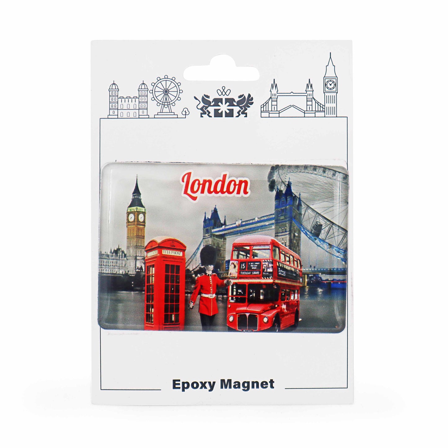 London Souvenir Epoxy Magnet - Design 4 - Fridge Magnet