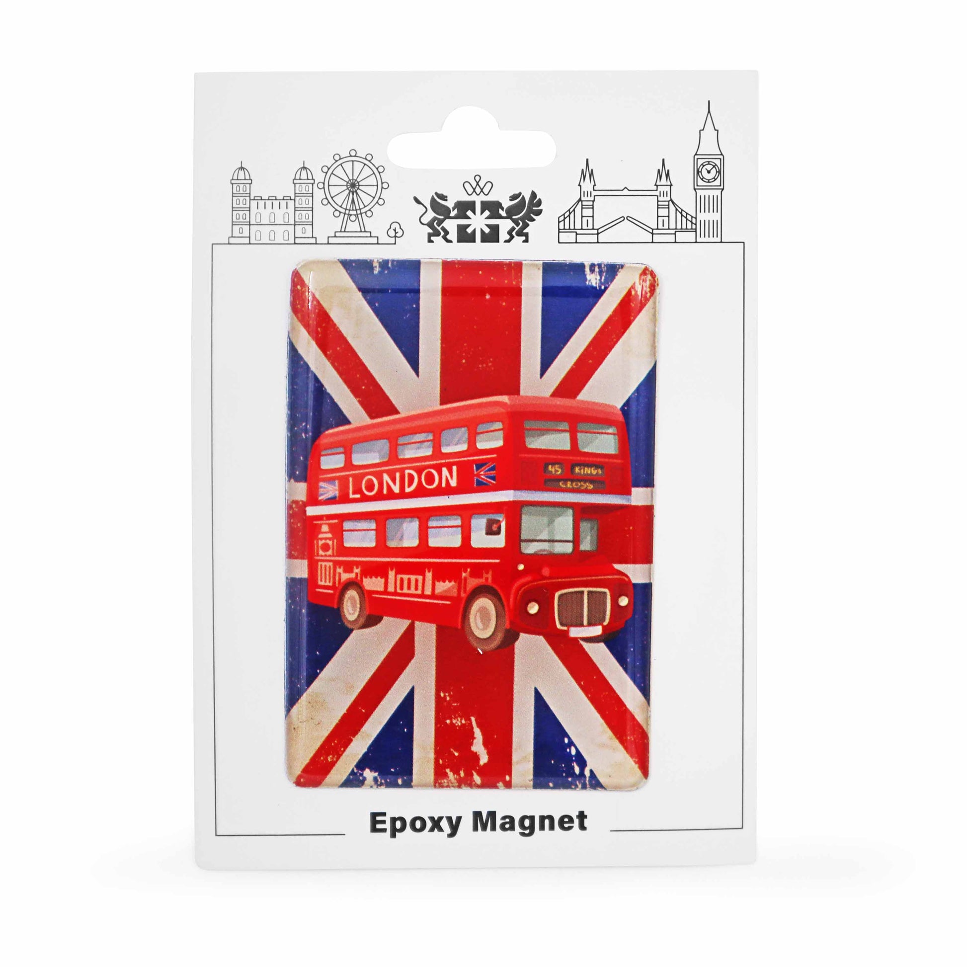 London Souvenir Epoxy Magnet - Design 8 - Union Jack Gift